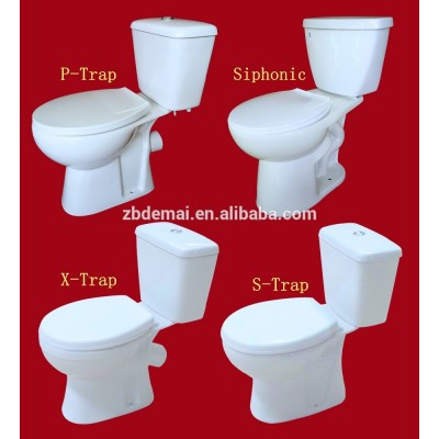 Water closet P/X/S Trap bathroom ceramic two piece toilet cheap price